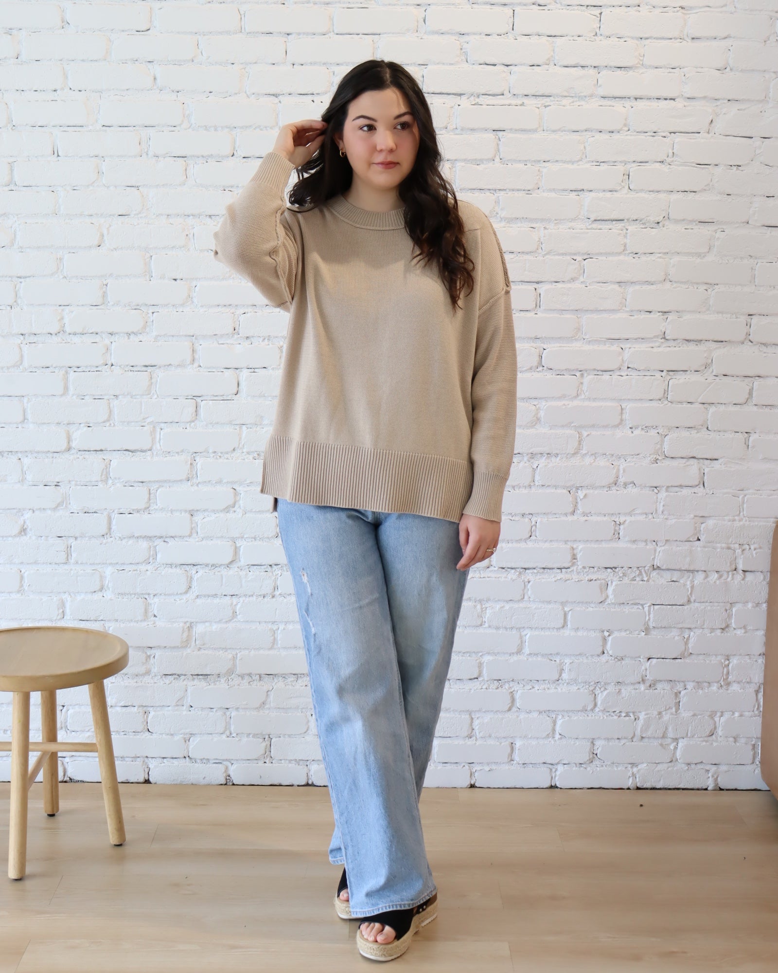 Taupe Spring Sweater