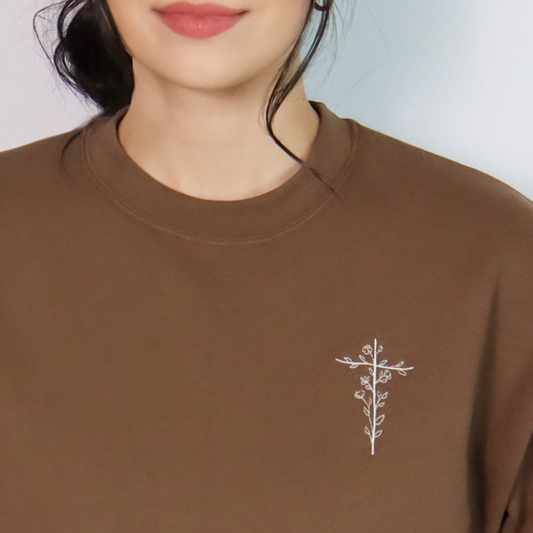 Floral Cross Sweatshirt