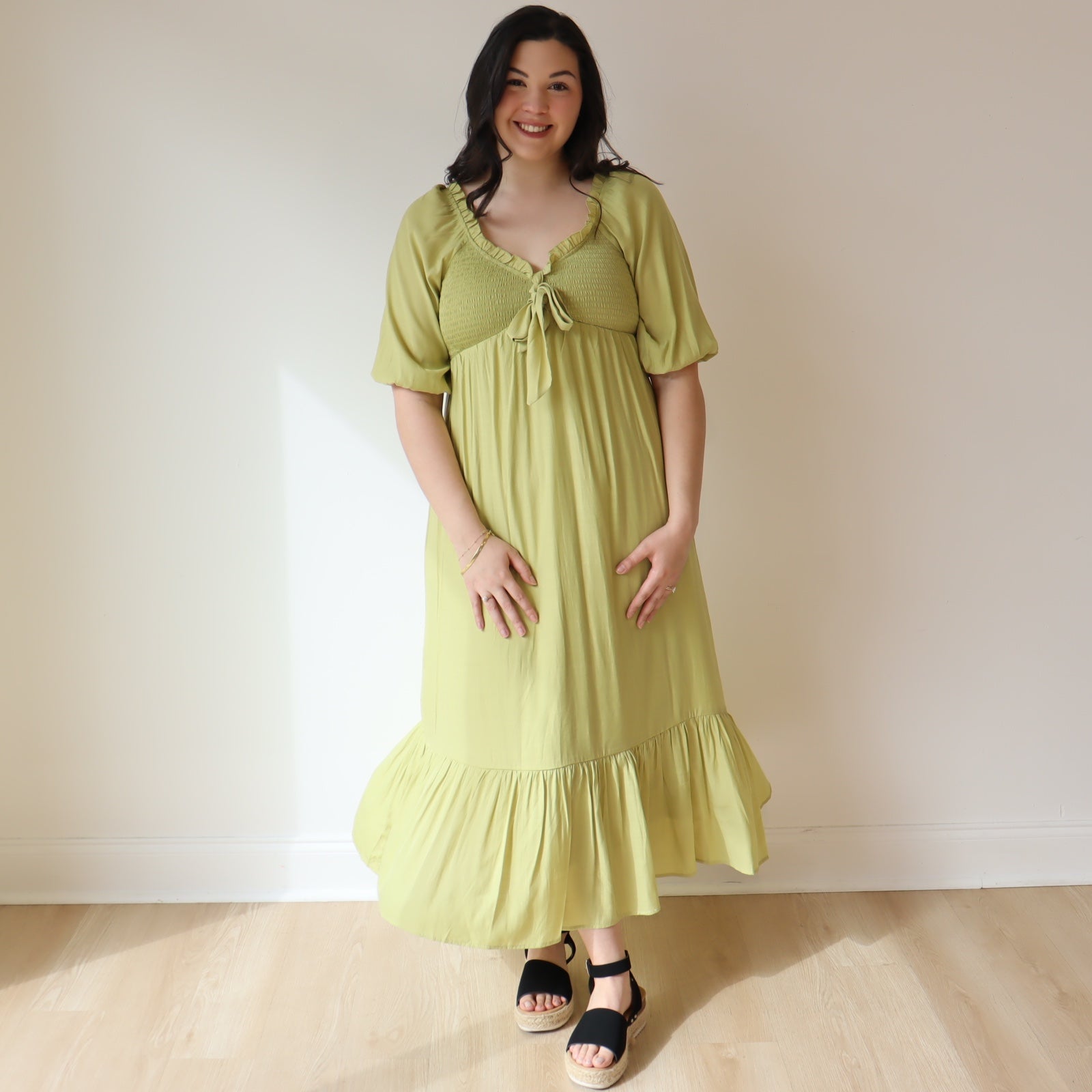 Pistachio Crème Maxi Dress