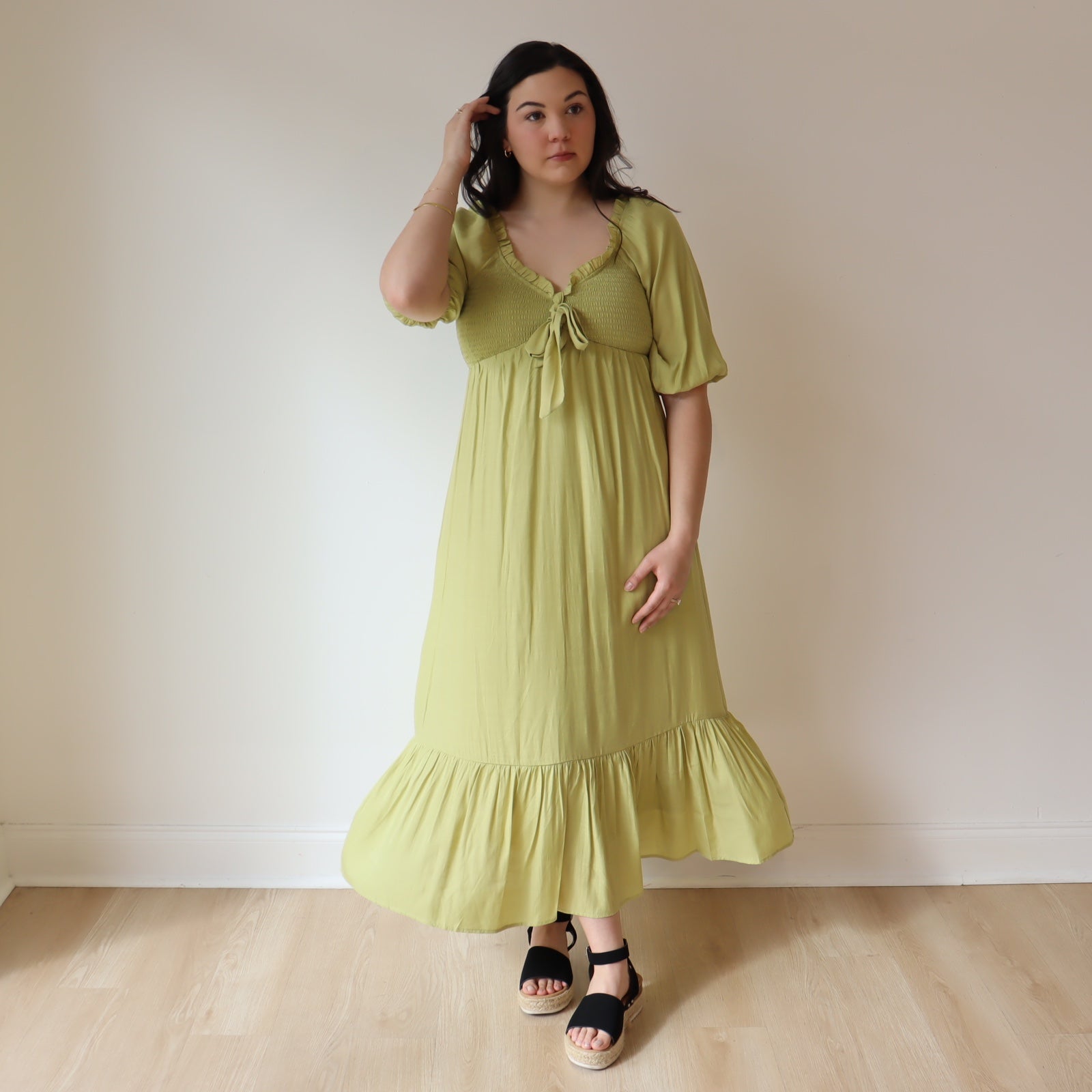 Pistachio Crème Maxi Dress