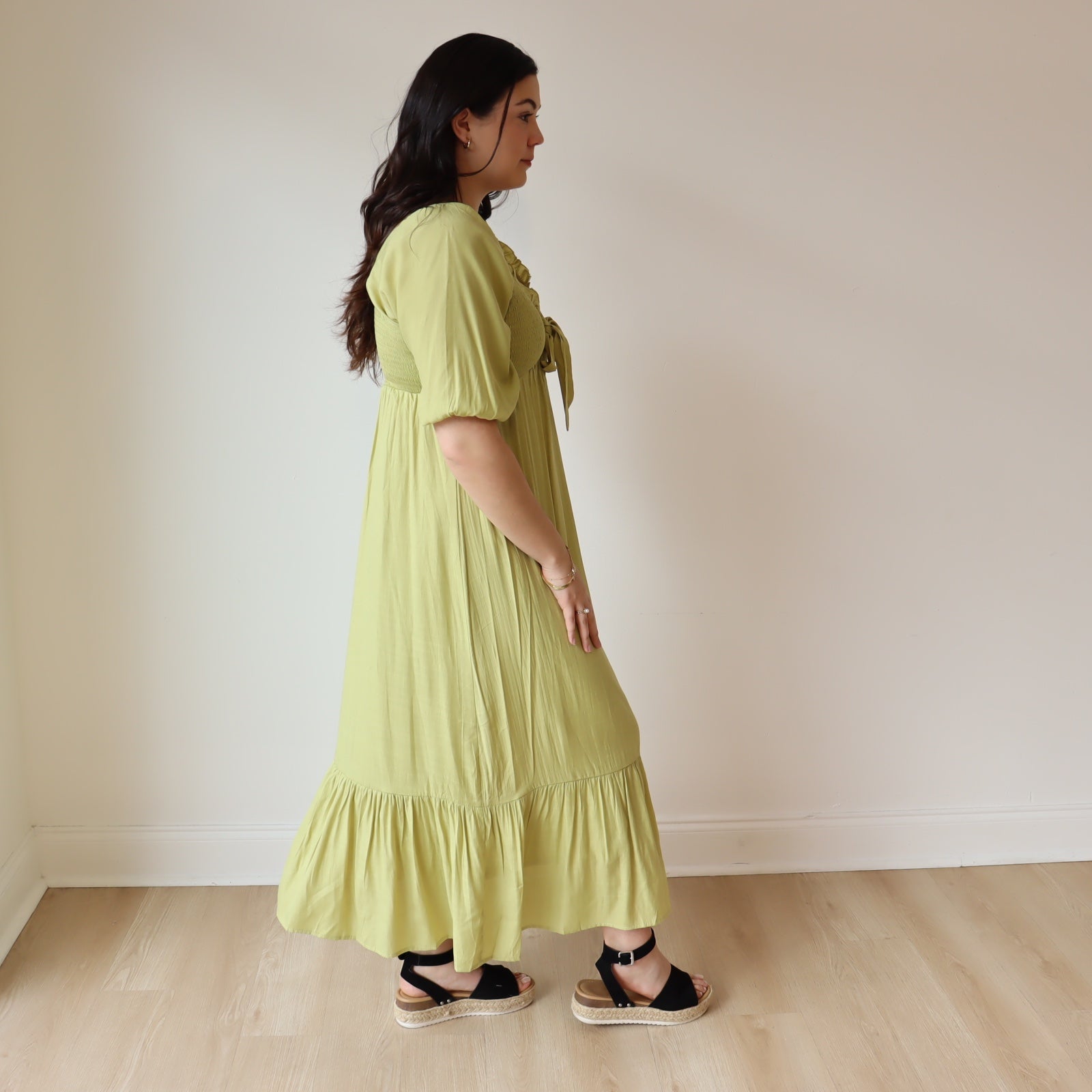 Pistachio Crème Maxi Dress