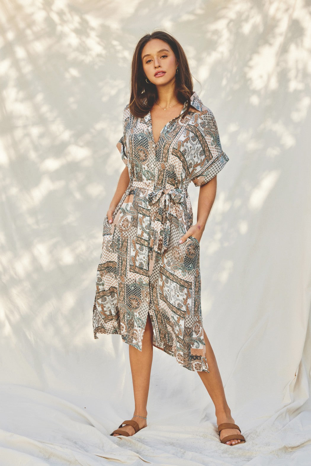 Desert Palm Midi Dress